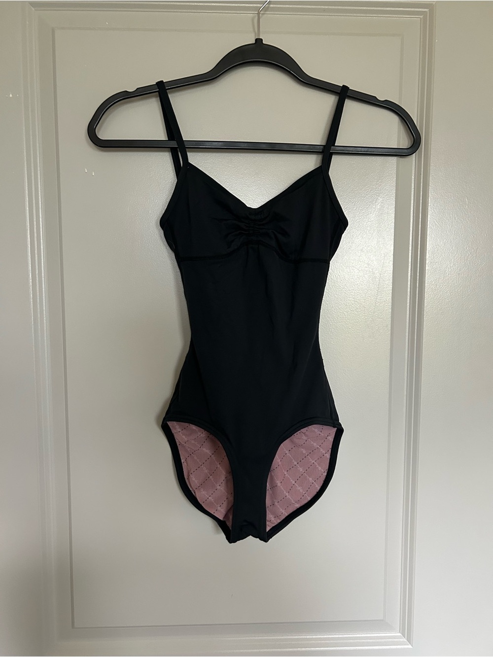 lululemon athletica Black Dance Leotard Bodysuit with Pink Lining